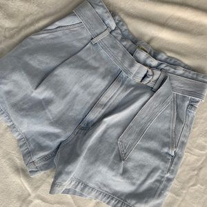 Citizens of Humanity High Waisted Belted pleated Jean Shorts 27